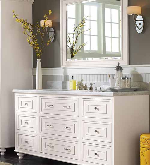 Beckwith Vanity Pure White Opaque